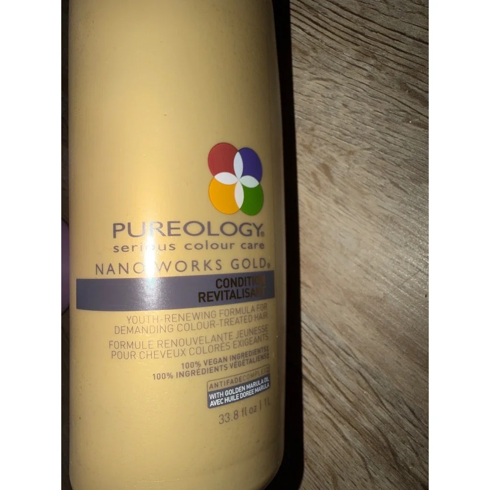 Pureology Nanoworks Gold Conditioner Youth-Renewing Vegan Hair Care Liter 33.8oz